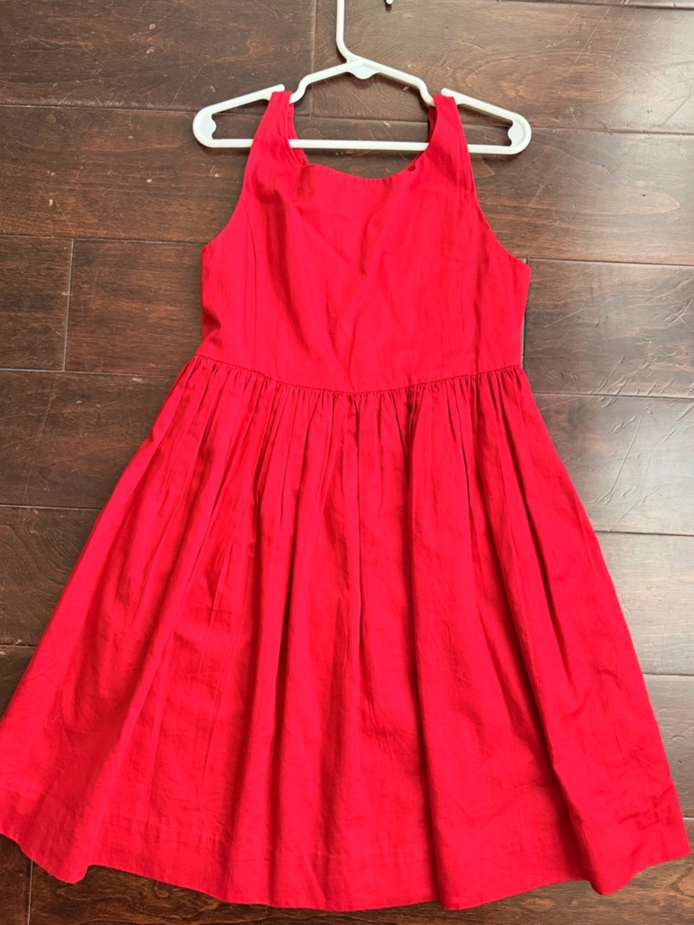Polo by Ralph Lauren Bright Red Sleeveless Gathered Skirt Dress